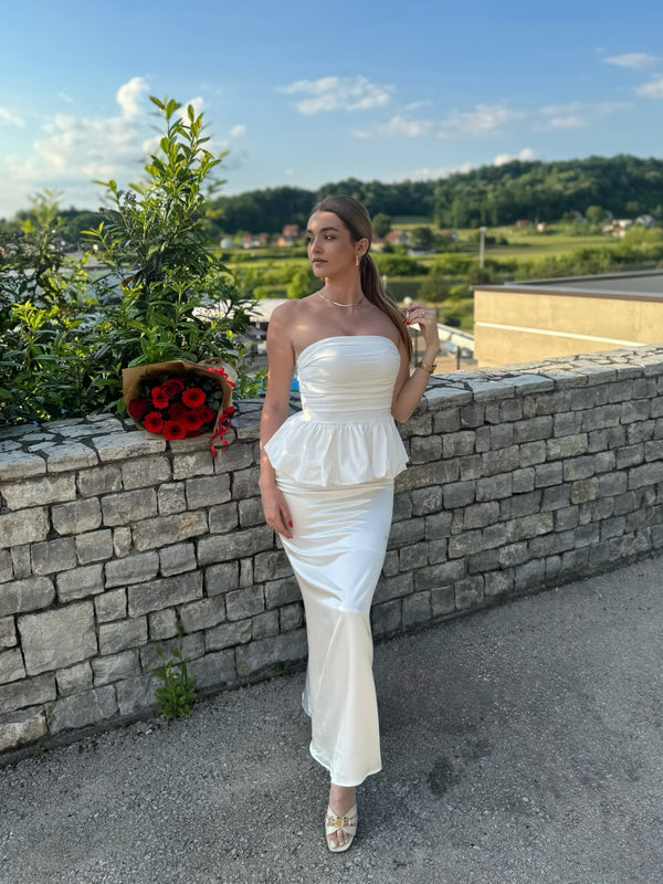 🤍 Elegantni bijeli komplet – sofisticiran izgled za posebne prilike 🤍