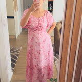 🌸 Romantična cvjetna maxi haljina u nježnoj ružičastoj boji 🌸 - slika 2