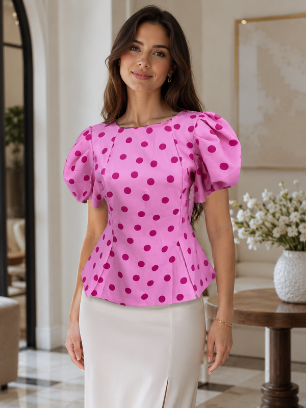 💗 Roza bluza na tufne – ženstvena, elegantna i posebna 💗