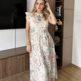 Elegantna cvjetna čipkana haljina s romantičnim detaljima ❤️ - slika 1