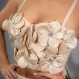 🌸 Elegantni top s 3D cvjetnim detaljima – veličina S 🌸 - slika 2