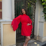✨ Crvena plisirana haljina – elegantna, ženstvena i upečatljiva ❤️ - slika 2