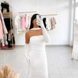 ✨ Elegantna maxi haljina s dugim rukavicama i šalom❤️ - slika 2